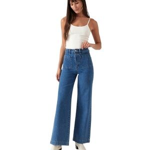 Rolla’s Sailor High Rise Wide Leg Jeans in Ashley Blue Size 24